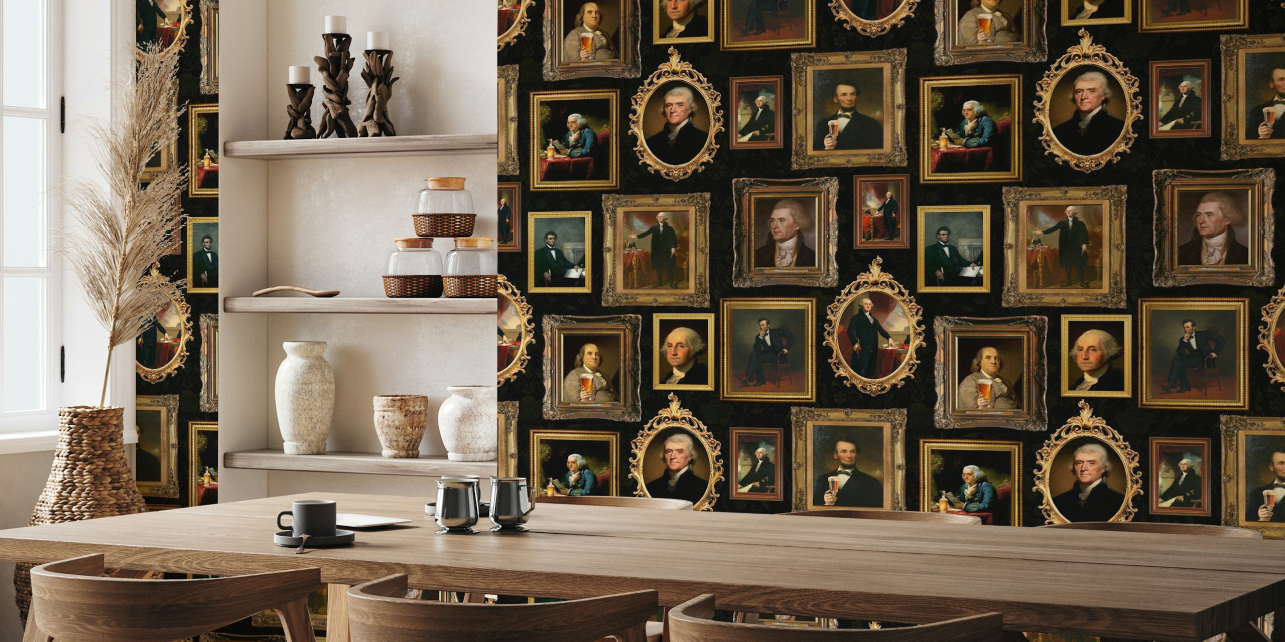 Museum Wall - American Presidents papier peint dans une pièce élégante