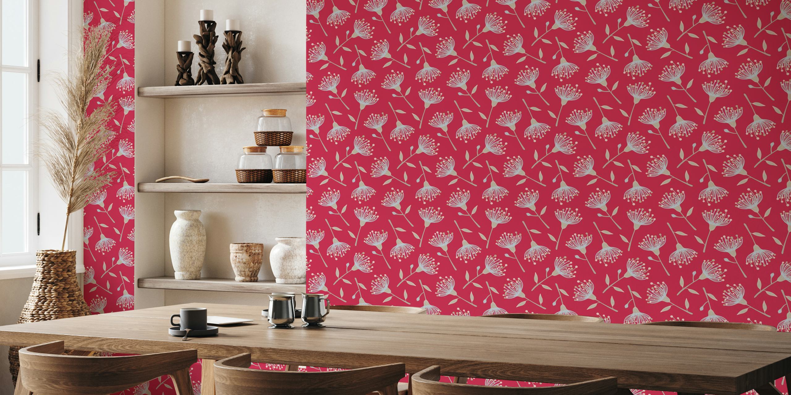 Eucalyptus floral - Magenta Red