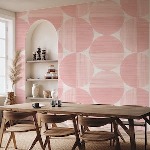 Paint Texture Circle Shapes in Soft Pink