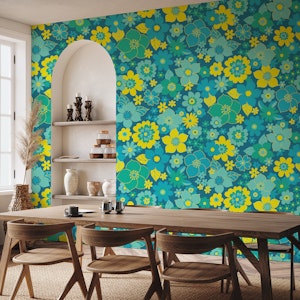 Sunshine Garden - Lemon, mint and turquoise