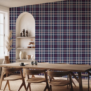 Plaid nautical wallpaper