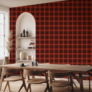Red tartan wallpaper