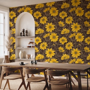 Sunroot, wild sunflower in yellow and brown