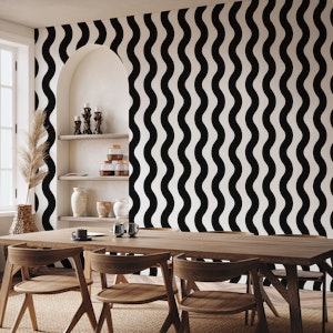 Black and White Minimalist Waves 2