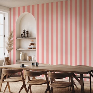 Fresh Striped Lines Coral Pink
