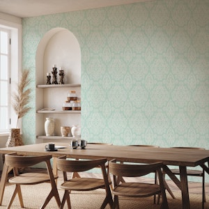 Duck Egg Damask wallpaper