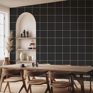 Grid Pattern - Black with Medium Grid