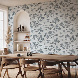 autumn maple - faded blue