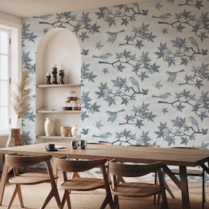autumn maple - faded blue
