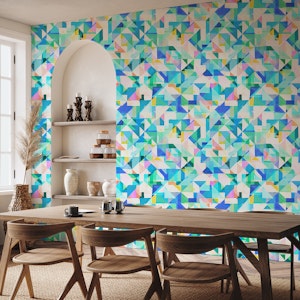 Kaleidoscope Geometric Blue