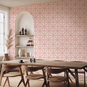 Geometric Sun Coral Soft Pink