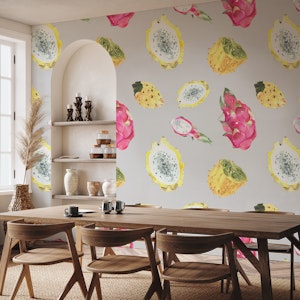 Exotic Dragonfruit & Kiwano Pattern