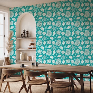 Oceanic Shells and Stars, Teal