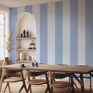 Pastel Blue Block Stripes 2
