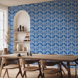 Abstract Floral Blue