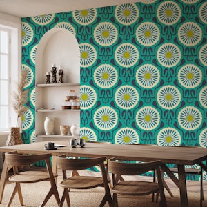 Chic Daisy Delight in Green - L