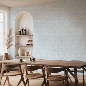 Palm Tree Ogee - Coastal Blue