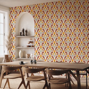 Artistic Nature Blooms in Yellow Red - S