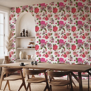 Hand drawn roses pattern