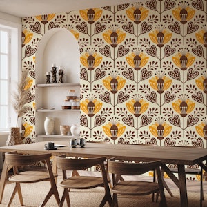 Stylish Scandinavian Flower Magic Yellow