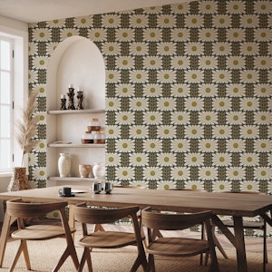 Retro Chic Flowers in Brown - S