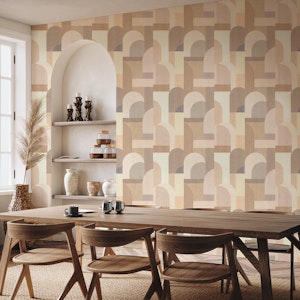 Textured Architectural Geometric - Warm Beige