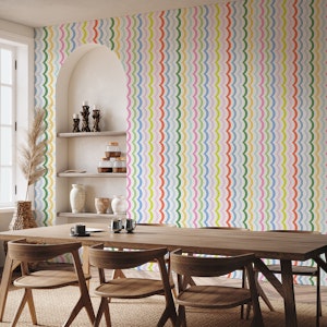Vertical Scallop Waves - colorful