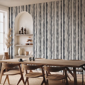 Classic Monochrome Watercolor Stripes