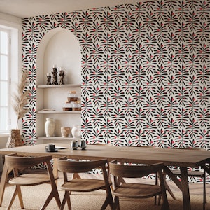 2867 A - abstract leaves pattern