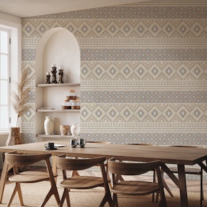 Kilim stripes in beige grey