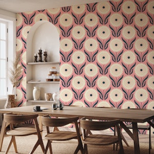 Flower pattern, pink (2769 C)
