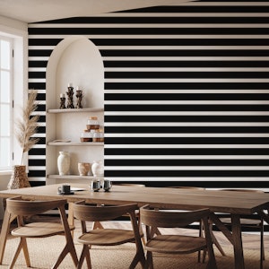 Black And White Stripe Pattern Horizontal