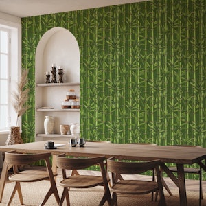 Bamboo forest in green