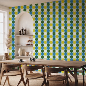 Happy retro Tiles spring fresh mint, green, blue