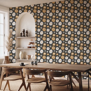 Mid century autumn flowers 02
