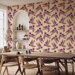 BIRDS FLYING HIGHER Nature Wildlife - Pink