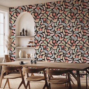 HILO Vintage Tropical Floral - Charcoal