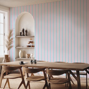 Light blue and pink vertical stripes