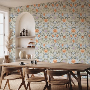 Beach thistle and shells with backgrd pattern