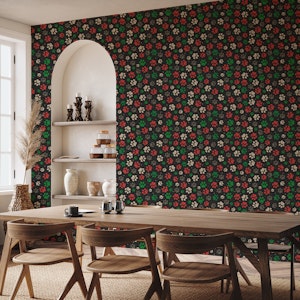 Christmas design paw print pattern