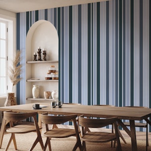 Simple Classic Stripes Navy And Light Blue