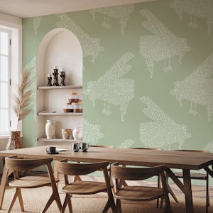 Pianos Pattern 4 sage