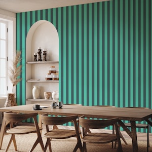 Blue and Green Vintage Stripes