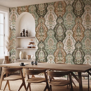 Country house paisley forest green