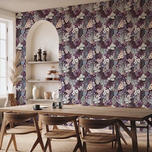 Painterly Wildflower Meadow Modern Neutral