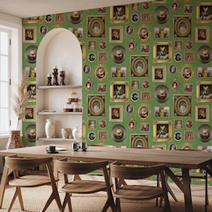 Cat Lover Portrait Collection in apple green