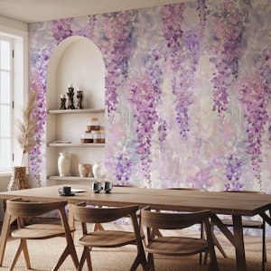 Purpurea Wisteria Flowers Painting