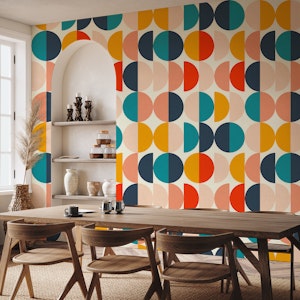 semicircles concept summer pattern vivid 4