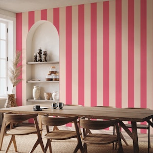 Pink And Blush Scandi Stripes Nursery