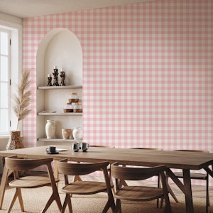 Charming Classic Gingham Pattern Pink Blush